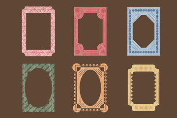aesthetic frame template in flat vector
