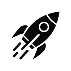 A black rocketship soars skyward, its engines blazing with fiery speed and adventure