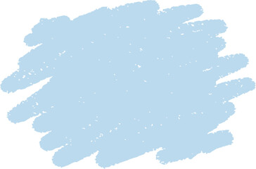 Pale blue crayon scribble texture isolated graphic element on transparent background