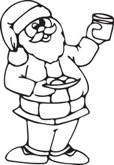 cartoon illustration of a man with a drill