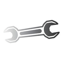 Wrench tool illustration isolated on white background for repair and maintenance