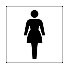 女性のピクトグラム（枠付きver.）