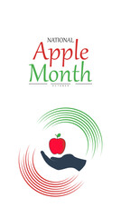 National Apple Month Poster Banner and Background Abstract Design Template with Fresh Apples Fruit Illustration for Healthy Eating Nutrition Awareness and Food Campaign
,for mobile responsive
