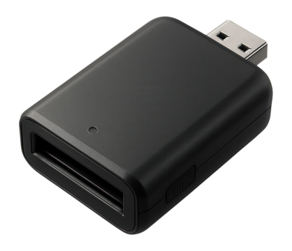 Camera CF card reader with fast read/write speeds and compact design