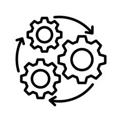 Automation Icon Vector Illustration Line Version