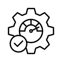 Optimization Icon Vector Illustration Line Version
