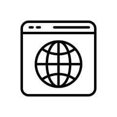 Website Icon Vector Illustration Line Version
