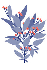 Flower illustration watercolor painting element