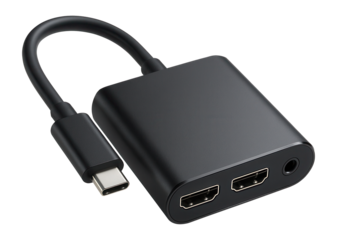 USB-C to HDMI splitter with audio jack