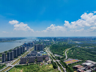 Modern Hong Kong City Skyline