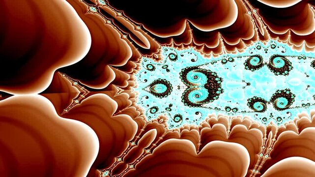 Spiraling tendrils unfold in recursive waves of organic motion