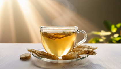 “Fresh Ginseng Roots and Textures – Hyper-Realistic Ingredient Photography”