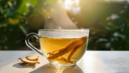 “Fresh Ginseng Roots and Textures – Hyper-Realistic Ingredient Photography”