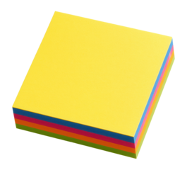 Sticky note with a colorful border