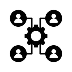 Crm Icon Vector Illustration Glyph Version