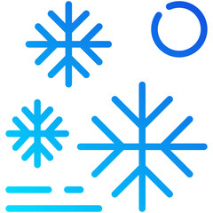 winter gradient line icon
