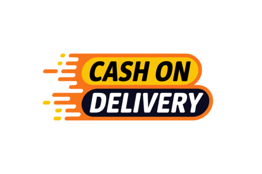 Fast cash on delivery badge for online stores and shipping services