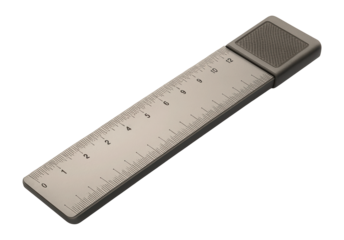 Ruler with soft-touch grip