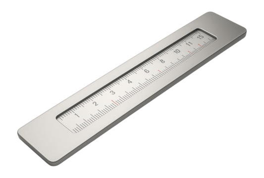 Ruler with embedded ruler guide