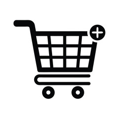 Add item to cart is signified by the black shopping cart symbol