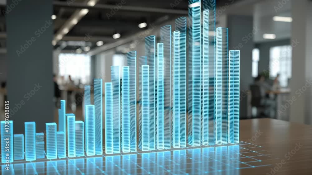 Poster digital graphs and data analysis trends in business technology for informed financial decisions and 