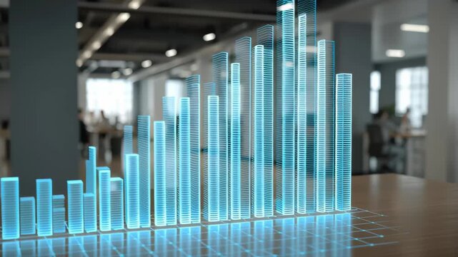 Digital graphs and data analysis trends in business technology for informed financial decisions and accurate reporting in modern environments