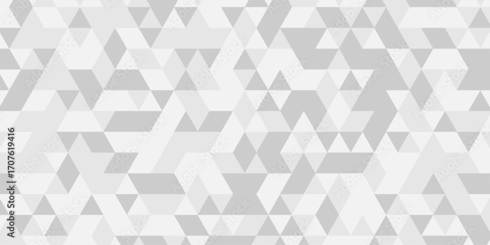 Poster white and gray diamond overlap polygonal triangle background.