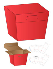 Printable Paper Box Dieline Template and Flat Layout