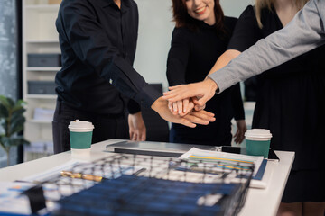 Diversity, business team creative are excited business success.