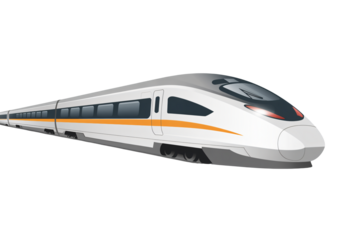 Modern high speed train ready for efficient transportation solutions