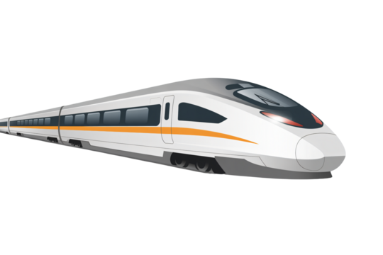 Modern high speed train ready for efficient transportation solutions