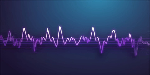 A medical healthcare illustration with a blue heartbeat pulse line on a chart