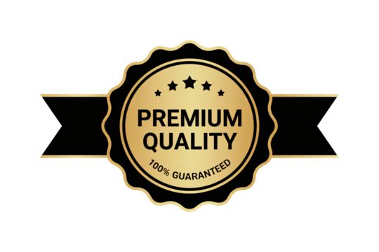 Trust this premium quality golden seal for a guaranteed satisfaction