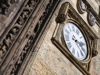 Historic Clock Tower with Roman Numerals