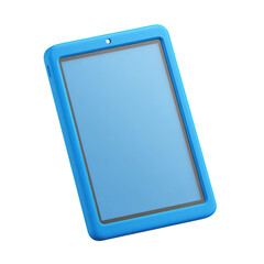 Blue tablet in protective case