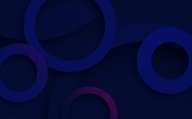 Abstract blue background with circles and modern vector design
