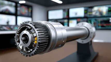 Fototapeta premium High-Detail Close-Up of Modern Turbine Engine Component Design