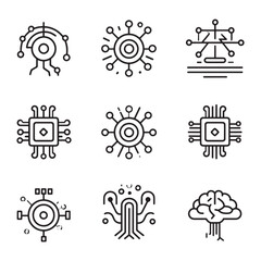 Quantum computing line art future innovations