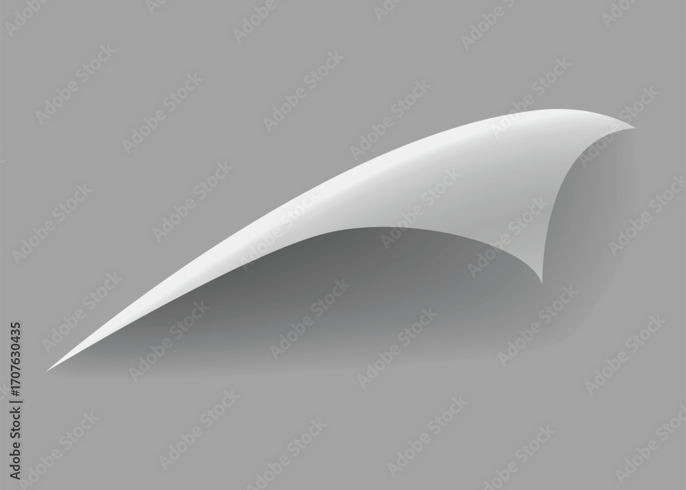 Poster curled paper corner. curve page corner, page edge curl and bent paper sheet with realistic shadow. p