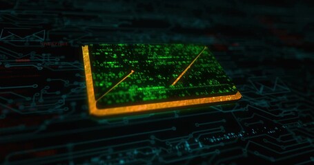 Envelope email and mail message colored symbol concept. Network, cyber technology and computer background abstract 3d animation. - Powered by Adobe