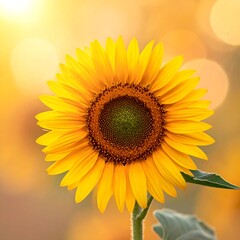 Obraz premium Vibrant sunflower in golden light