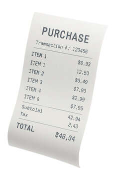Purchase receipt with transaction ID
