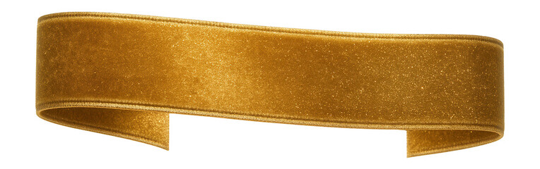 Gold velvet ribbon with glitter finish