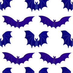 Naklejka premium Vector seamless pattern of lying bats
