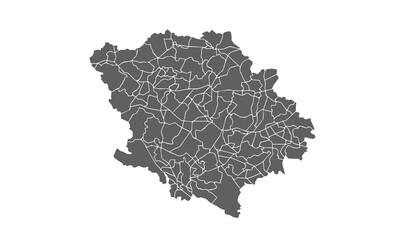 Ukraine Map.Poltava Oblast map.isolated on white background for website layouts,background,education, precise,customizable,Travel worldwide,map silhouette backdrop,earth geography, political,reports.