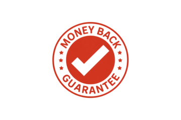 Reassuring money back guarantee seal for customer confidence boost