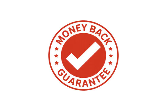 Reassuring money back guarantee seal for customer confidence boost