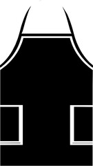 silhouette apron kitchen vector design illustration