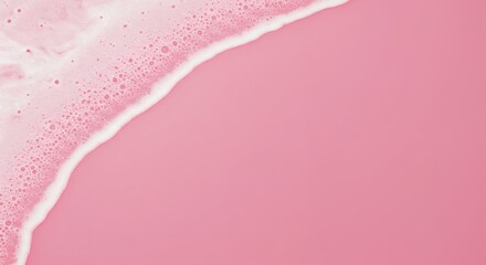 Pink Foam Wave Abstract Background.