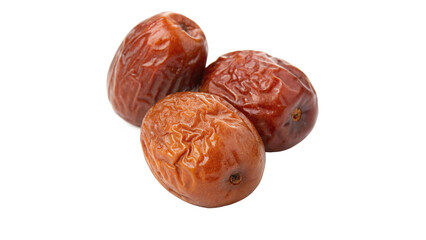 Dried dates arranged on a clean surface ready for culinary use and healthy snacking On a transparent background